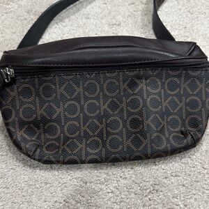 Calvin Klein Dark Brown Logo Belt Bag
